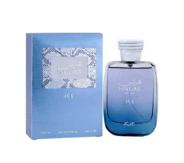 Rasasi Hawas Ice for Him 100ml perfume bottle with original packaging box