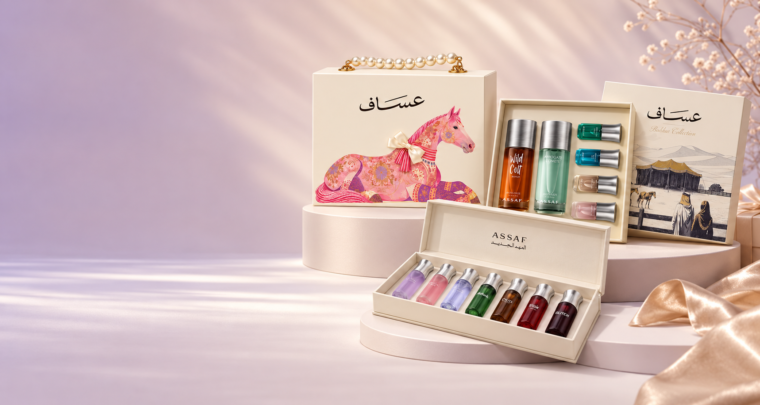 Assaf luxury gift sets, elegantly arranged